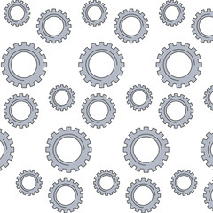 mechanical gears wheel technology pattern vector illustration
