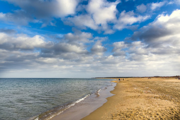 Blue Sea with Beach