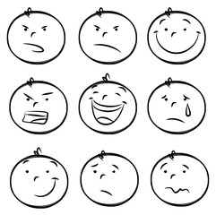 faces characters vector