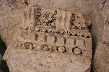 motif sculpté à Baalbek