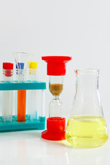 Equipment for clinical experiments on a white background