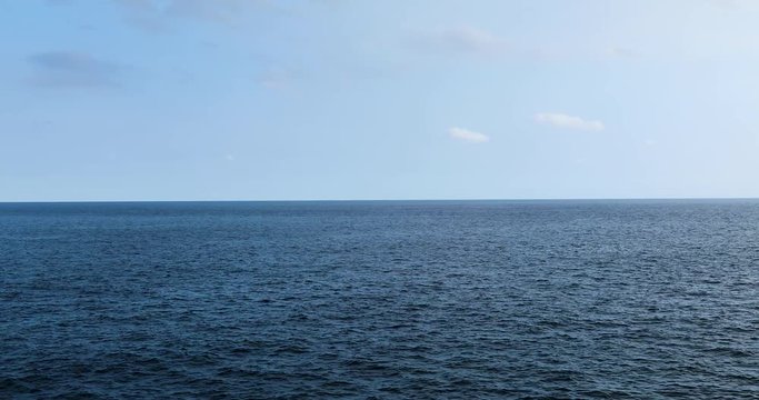 footage of the deep blue pacific ocean taken from the coast of volcano national park on the big island of hawaii in the pacific ocean