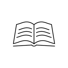 open bible book line black icon