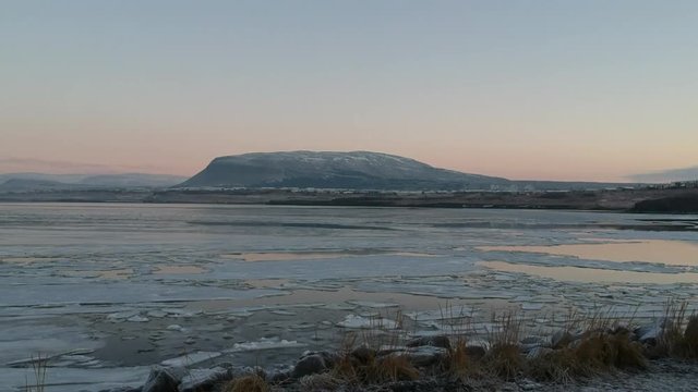 Iceland Winter Sunset Fire and Ice landscape 19