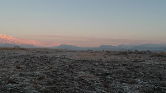 Iceland Winter Sunset Fire and Ice landscape 5