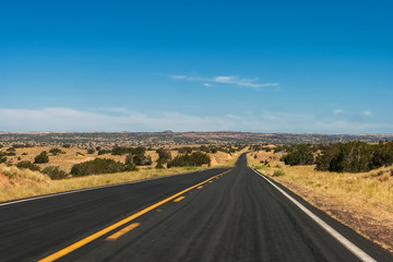 Driving on a sunny day of summer in Arizona