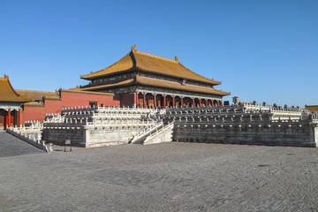Obraz premium Taihe hall and the square, Forbidden City