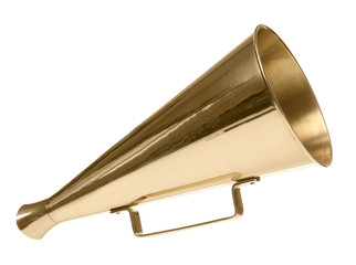 Vintage megaphone on white background