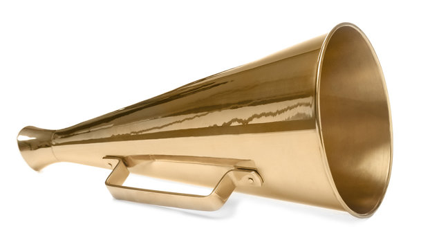 Vintage Megaphone On White Background