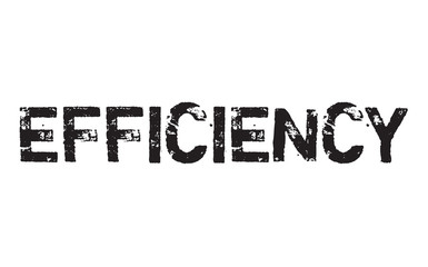 Efficiency stamp. Typographic label, stamp or logo