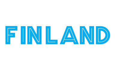 Finland stamp. Typographic label, stamp or logo