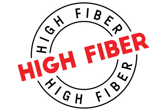High Fiber typographic stamp. Typographic sign, badge or logo.