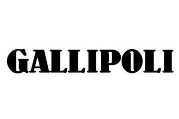 Gallipoli stamp. Typographic sign, stamp or logo