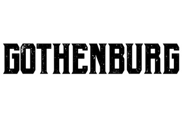 Gothenburg typographic stamp. Typographic sign, badge or logo