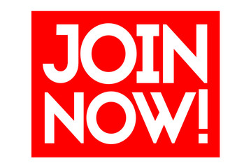 Join Now typographic stamp. Typographic sign, badge or logo.