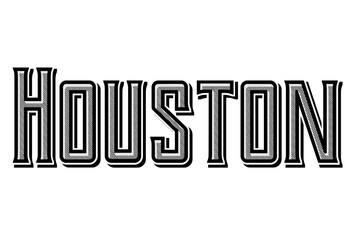 Houston	 typographic stamp. Typographic sign, badge or logo