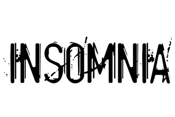 Insomnia	 typographic stamp. Typographic sign, badge or logo