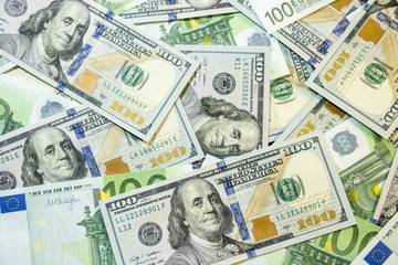 Details of EURO em Dollar bills