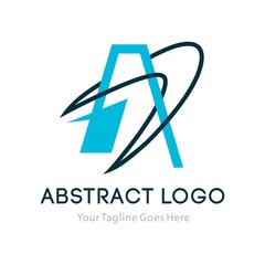 Business corporate letter A logo design template. Simple and clean flat design