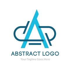 Business corporate letter A logo design template. Simple and clean flat design