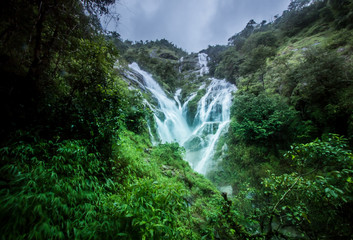 Pitugro Waterfall(Petro Lo Su) or Heart Waterfall,the highest waterfall in Thailand,located in Umphang Wildlife Sanctuary,Tak Province.