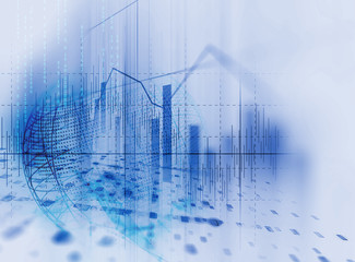technical financial graph on technology abstract background