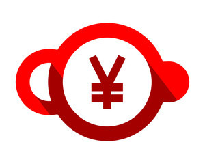 red yen currency financial money price economy image vector icon logo symbol