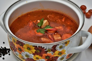 Homa made traditional hungarian goulash