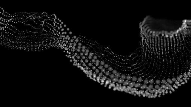 Abstraction of polygon wave flow by small particles of 4K