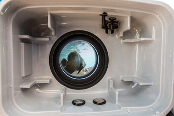 inside View of Small Underwater Camera Housing