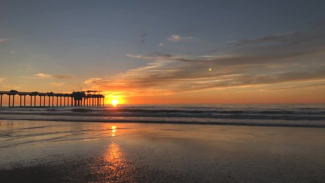 Winter Sunset at the Beach