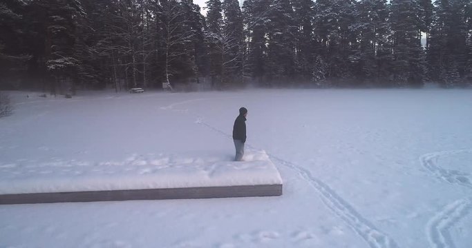 Driving in a Tunnel, Cinema 4k pov view of a road through tunnel and in a fall color alpine landscape, on the top of simplon pass, on a sunny autumn day, in Valais, Switzerland