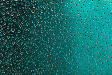 Green water drops background, water drops wallpaper