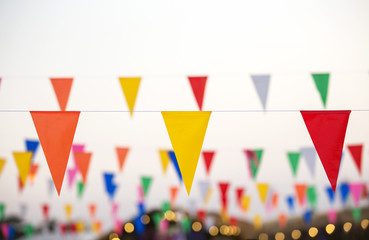 Party time and flags colorful backgrounds outstanding yellow  red and orange.