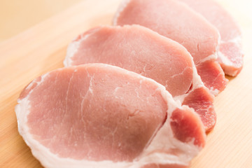 Raw pork meat