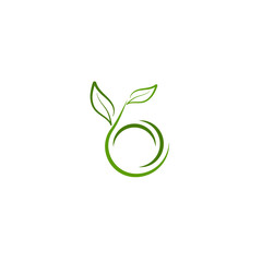 Green leaf logo, icon vector design element, bio, eco concept