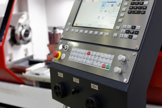 control panel of the CNC machining center