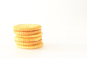 Biscuits are placed on a white background.