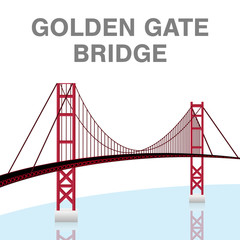 golden gate bridge san francisco california vector