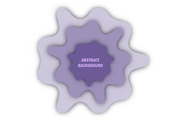 Abstract purple ultra violet paper cut on white background for idea graphic design concept