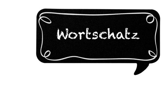 Wortschatz Text in einer Sprechblase
