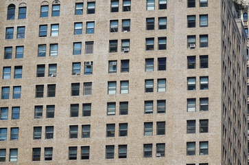 close up on old building exterior in New York city