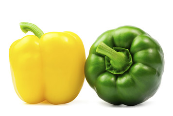 sweet peppers isolated on white background.