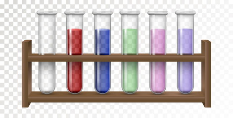 Empty and Filled flask for chemical lab