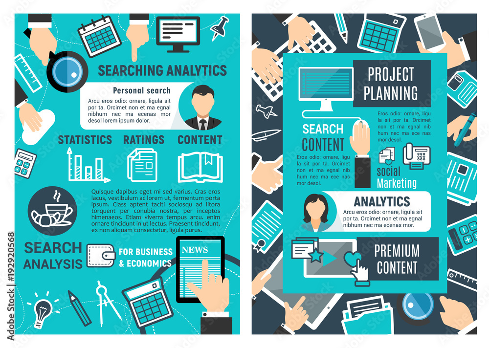 Poster web analytic infographic design