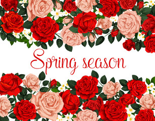 Vector spring season holiday flower poster