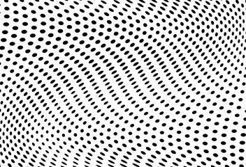 Abstract monochrome halftone pattern. Futuristic panel. Grunge dotted backdrop with circles, dots, point. 