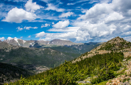 Wilderness of Colorado, USA. Rocky Mountain National Park. Summer trip to the US natural parks