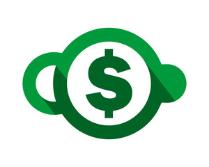 cloud dollar currency financial money price economy image vector icon logo symbol 2