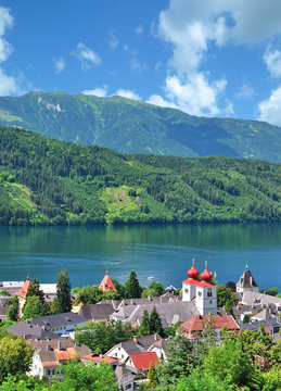 Urlaubsort Millstatt am See,Millst&auml;tter See,K&auml;rnten,&Ouml;sterreich